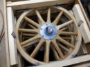 Shipping container for wood wheels