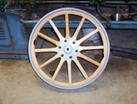 Model T wheel in primer